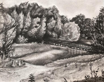 "Lakeside Study" | 2022 | Charcoal