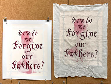 "How do we Forgive our Fathers?" | 2024 | Screen Print