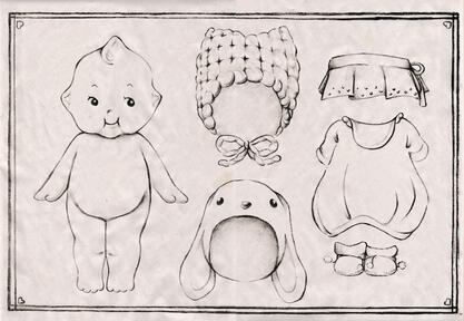 "Kewpie Dress Up" | 2023 | Lithograph