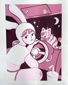"Late Night Drive" | 2024 | Screen Print